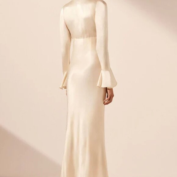 NEW Shona Joy La Lune Frill Cuff Bias Midi Dress - Picture 10 of 10